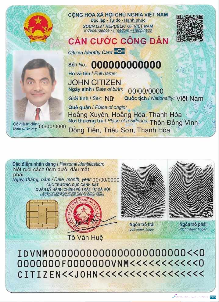 Download Vietnam ID card Photoshop template